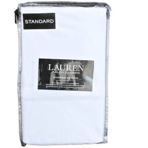 Ralph Lauren Dunham Sateen 100% Cotton Set of 2 Standard Pillowcases White